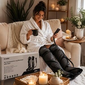 FIT KING Air Compression Leg Massager w/ Heat FT-011A New Sealed Circulation